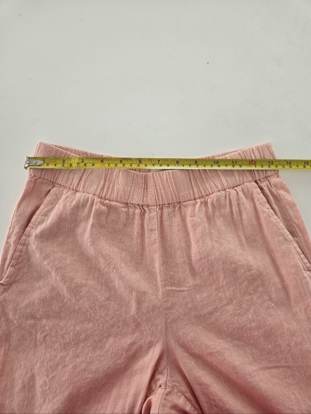 Lou & Grey Lightweight Peach Elastic-Waist Lounge Trousers Size Xs Linen Blend - Picture 6 of 10